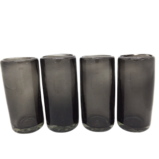 Hand Blown Tequila shot glasses - 4 pcs - 2 Oz (Smoke)