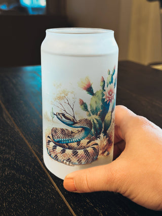 RATTLESNAKE FROSTED BEER GLASS