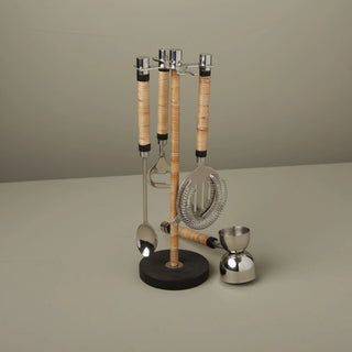 Arendal Rattan Hanging Bar Tool Set