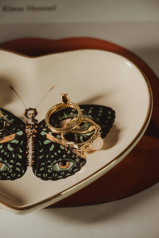 Madame Butterly Ceramic Heart Dish