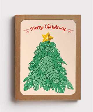 Monstera Christmas Tree | box set w/8 holiday cards