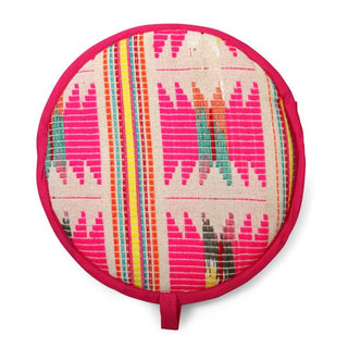 Flat Tortilla Warmer, Pink star- 10 Inch - Holt x Palm -  Heat and serve tortillas or rotis using the insulated Flat Tortilla Warmer. Made using woven yarn textile, this is a perfect fit for everyday dining needs. Used for bread, pita, naan keeps food warm for over an hour. Available in several colors & designs. €¢ Ethically made in India €¢ 10 Inch €¢ Exclusively for wholesale €¢ Handcut & stitched by local artisans in Karur, India €¢ Perfect gift for all age group.