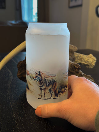COYOTE & CACTUS FROSTED BEER GLASS