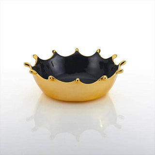 Basquiat Vibes Gold Crown Splash Bowl