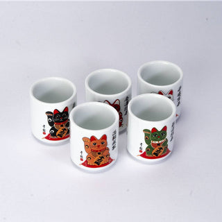 5 Piece Sake Gift Set - Lucky Cats