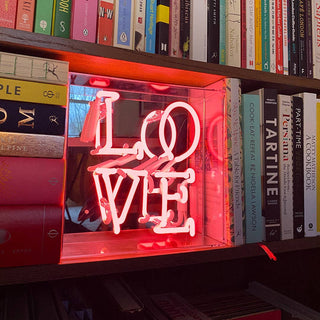 'Love' Glass Neon Sign