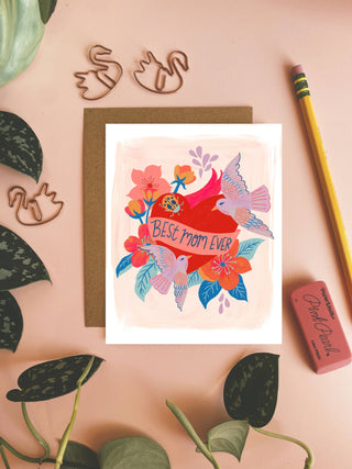 Best Mom Ever Mother's Day Card, Handmade Greeting Card