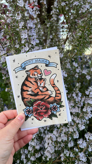 Best Mama Card - Traditional Tattoo Style