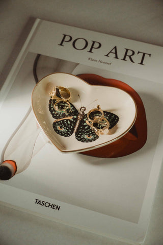 Madame Butterly Ceramic Heart Dish