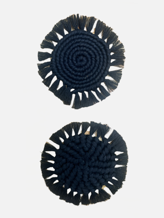 Hand Crocheted Circular Macrame Coasters - 3 Colors Available!