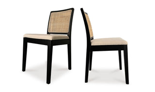 The Organic Rattan and Elm Dining Chair - Set of 2