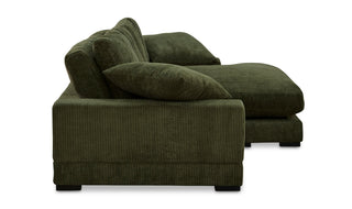 The Sloane Corduroy Sectional - Dark Green