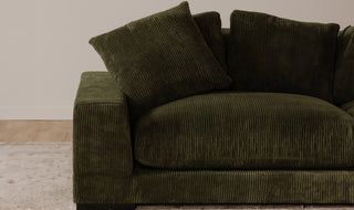 The Sloane Corduroy Sectional - Dark Green