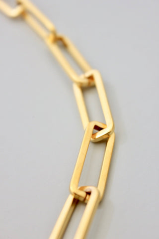 The "Peppa" 18K Gold Plate Paperclip Chain Necklace