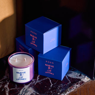 NUEVE LEONES SMALL BATCH CANDLE - tanned leather, santal, hinoki woods, copal, horchata