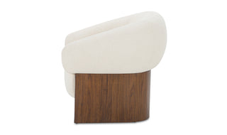 Rhonda Walnut Boucle Occasional Chair