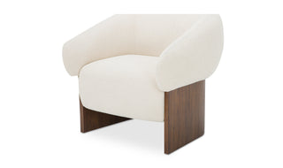 Rhonda Walnut Boucle Occasional Chair