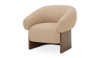 Rhonda Walnut Boucle Occasional Chair