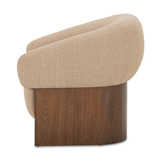 Rhonda Walnut Boucle Occasional Chair