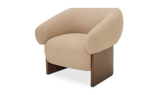 Rhonda Walnut Boucle Occasional Chair
