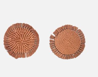 Hand Crocheted Large Circular Macrame Coasters | Plant Rugs - 3 Colors Available