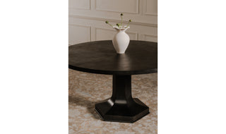 Cast Iron Round Dining Table with Hexagon Base