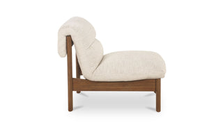 Santana Sling Occasional Chair -  in Faux Fur + Flecked Oat