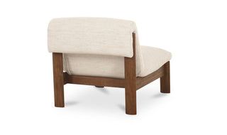 Santana Sling Occasional Chair -  in Faux Fur + Flecked Oat