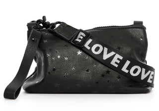 LOVE YOU MORE THAN ALL THE STARS Leather Crossbody Bag