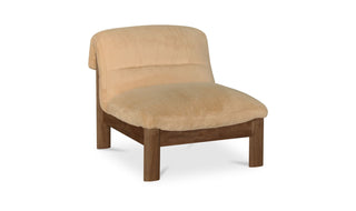 Santana Sling Occasional Chair -  in Faux Fur + Flecked Oat