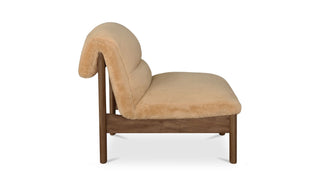 Santana Sling Occasional Chair -  in Faux Fur + Flecked Oat