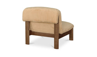 Santana Sling Occasional Chair -  in Faux Fur + Flecked Oat