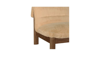 Santana Sling Occasional Chair -  in Faux Fur + Flecked Oat