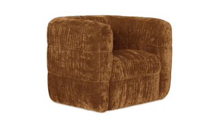 Rachel Ruched Chenille Occasional Chair - Forest + Toffee