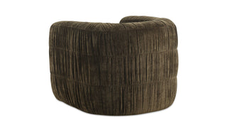 Rachel Ruched Chenille Occasional Chair - Forest + Toffee