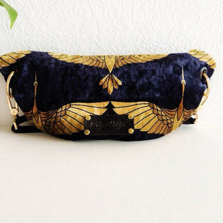 Black And Gold Heron Fanny Bag