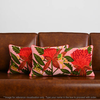 Adorable Floral x Blush Throw Pillow
