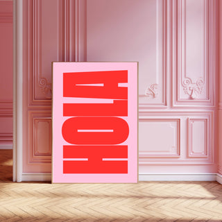 'Hola' Typography Art Print