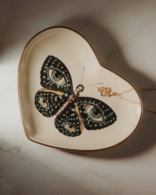 Madame Butterly Ceramic Heart Dish