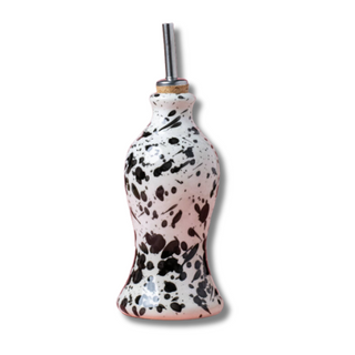 Handcrafted Black x White Paint Splatter Oil Dispenser, Oil Can 300ml