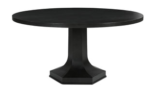 Cast Iron Round Dining Table with Hexagon Base