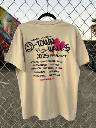 Limited Edition O-Town Walls Artist Line-Up T-Shirt - Bone