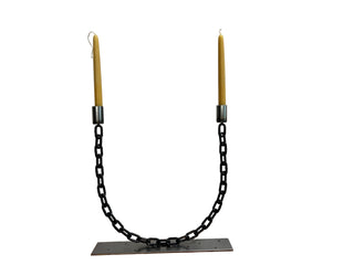 The "U" Handmade Metal x Chain Candelabra