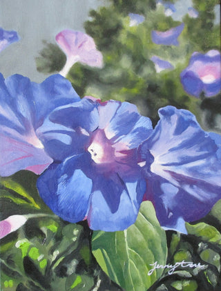 Morning Glories - Original Artwork by Jenny Anne