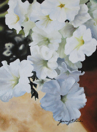 Petunias - Original Artwork by Jenny Anne