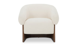 Rhonda Walnut Boucle Occasional Chair