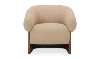 Rhonda Walnut Boucle Occasional Chair