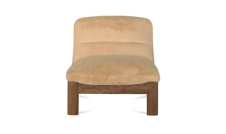 Santana Sling Occasional Chair -  in Faux Fur + Flecked Oat