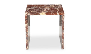 Italian Marble Waterfall Accent Table