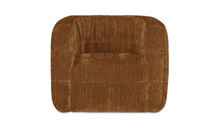 Rachel Ruched Chenille Occasional Chair - Forest + Toffee